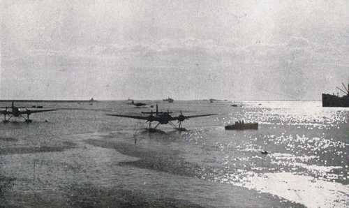 Seaplanes backlit