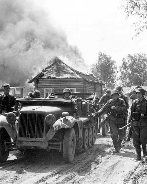 Village on fire