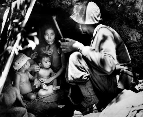 Marine Finds Japanese Family Hiding