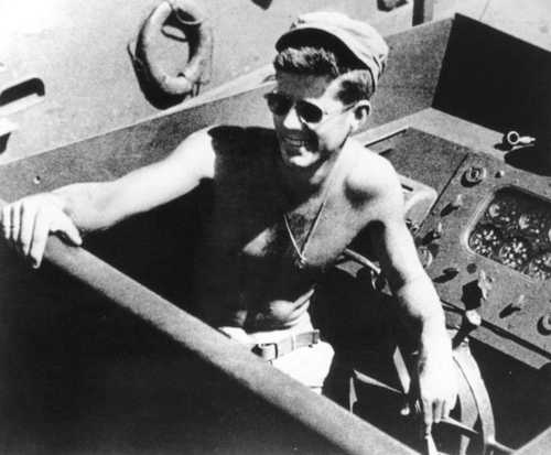 Future President John Kennedy as PT Boat Cmd.