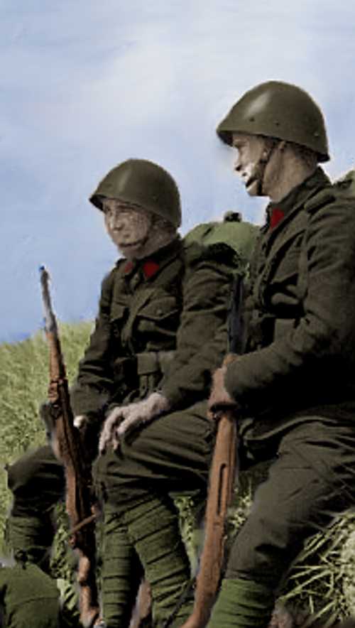 Czechoslovak soldiers in color