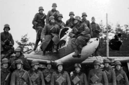 Downed enemy aircraft