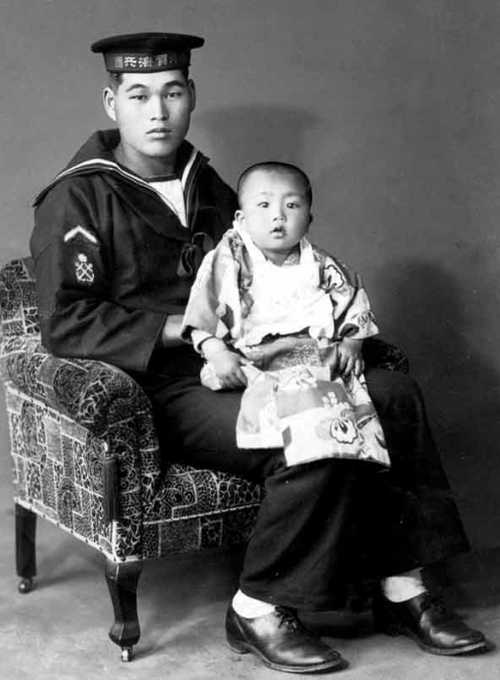 Japanese Soldier with Child