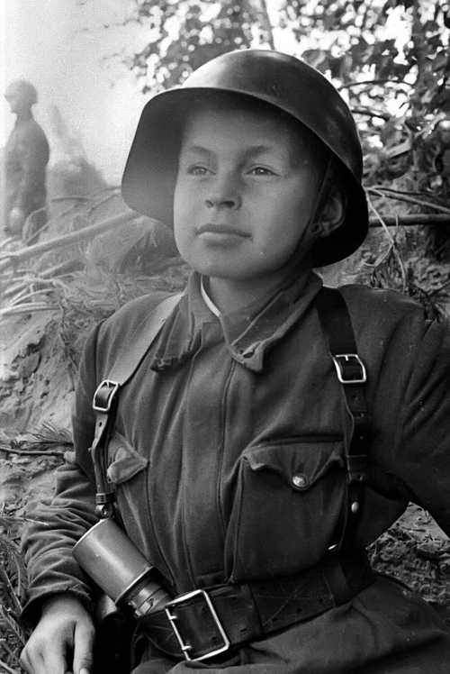 Baby-faced soldier