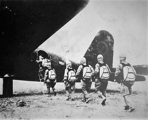 Paratroopers boarding aircraft