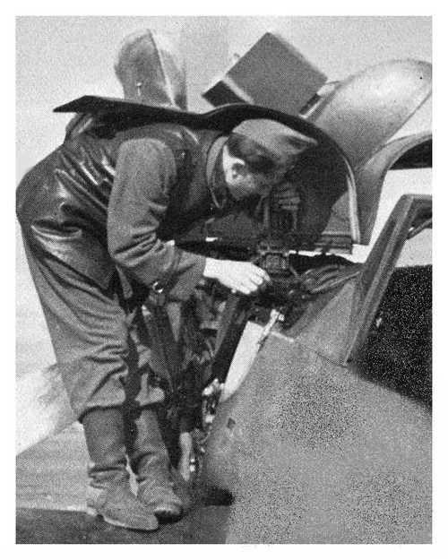 Mechanic Repairs Me-109, Hungary