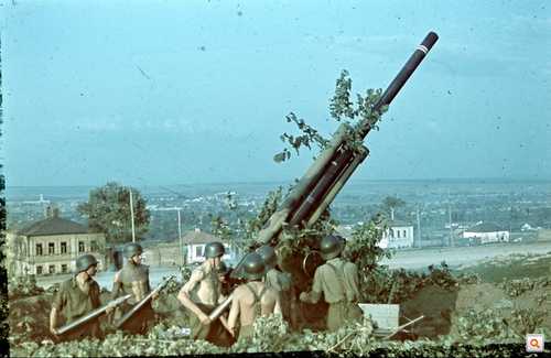 AA gun and hungarian honvéds(soldiers)