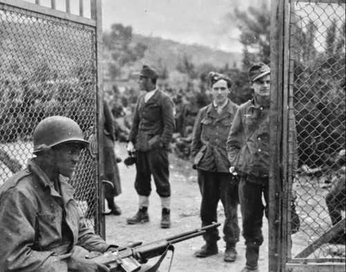 Guarding German POWs 