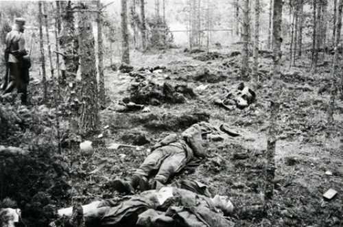 Dead enemy soldiers