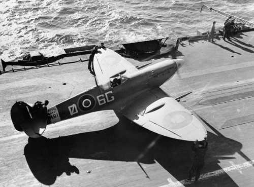 On the deck of a British aircraft carrier
