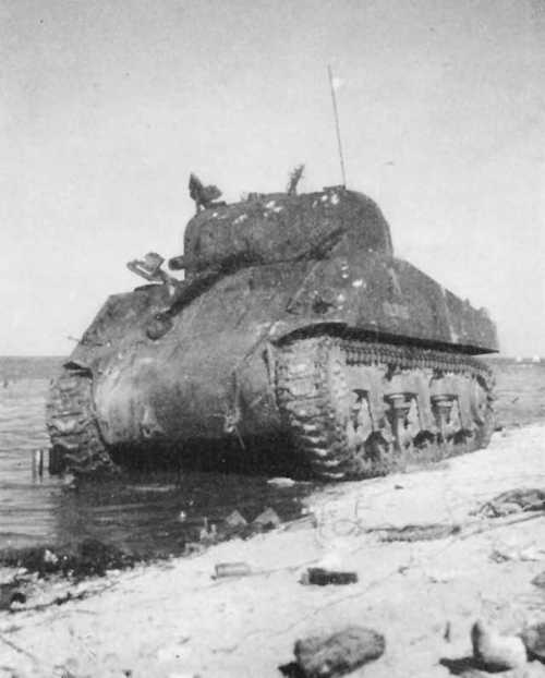 Disabled USMC Sherman