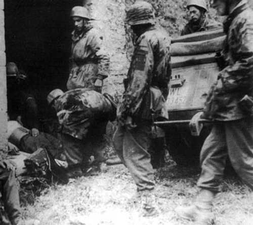 Taking care of a wounded comrade