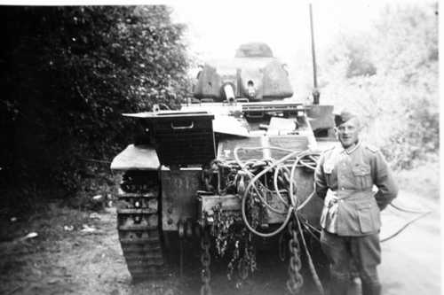 Towing out a tank 