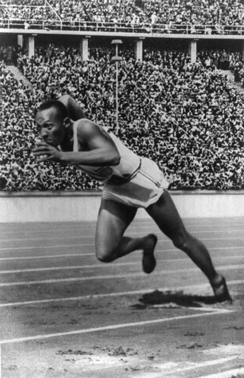  An Olympic moment at the "Hitler Olympics."