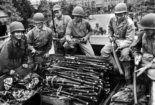 Surrendered Samurai swords