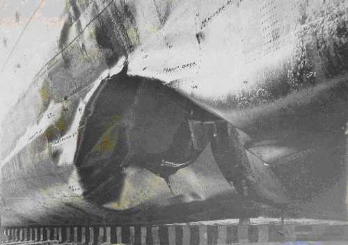 Mine damage (H.M.S. Adventure)