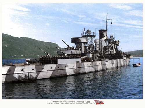 German Anti-Aircraft Ship "Nymphe"