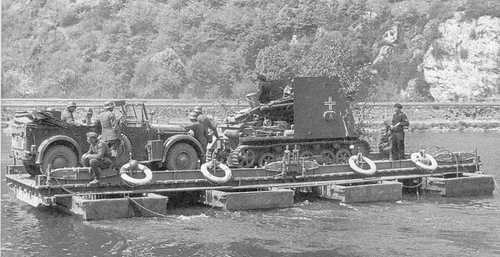 crossing the river, May 1940.