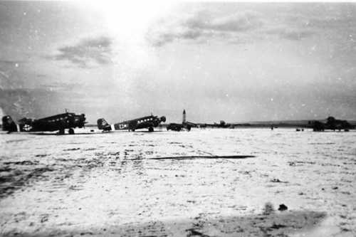 German airstrip on the ice .  