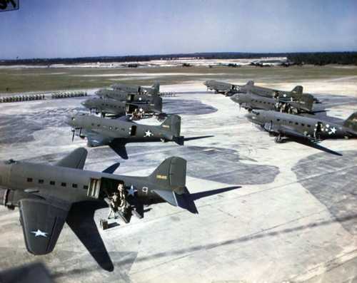 C-47 Aircraft with Paratroopers