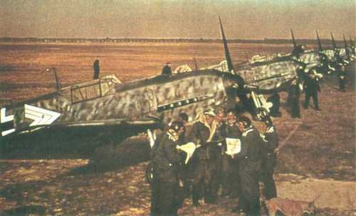 Bf 109 on air field