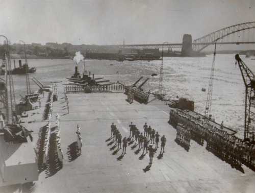 HMS Illustrious on her way home.
