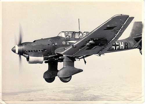 A Stuka in flight