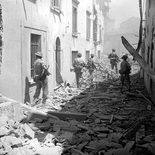 Wartorn Italian street