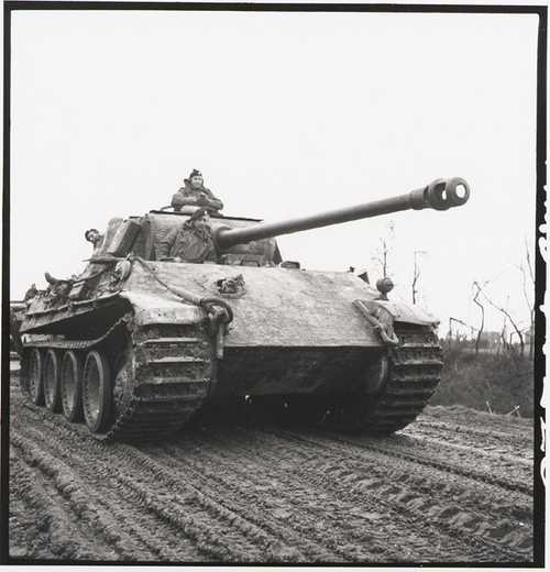 Canadians drive their captured Panther