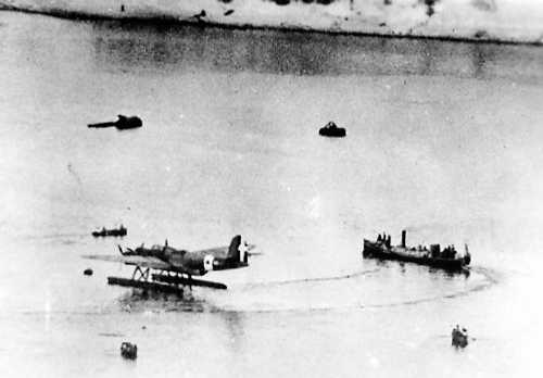 Italian seaplane forced to land at Malta