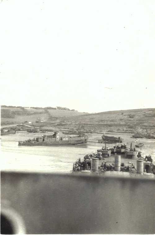 LCI 93 on Omaha Beach, some time after DDay