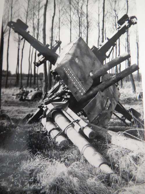Knocked out german AA Gun