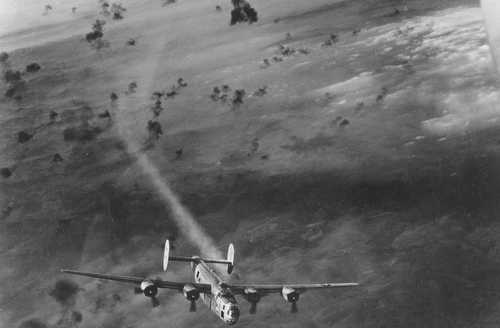 Hit by flak