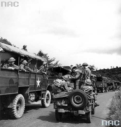 Column of trucks