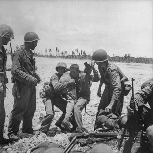A Marine struggling