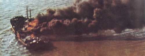Burning vessel