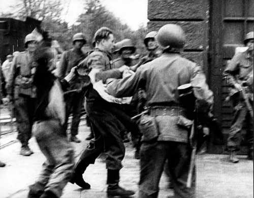 German soldier vs freed prisoner at Dachau 3