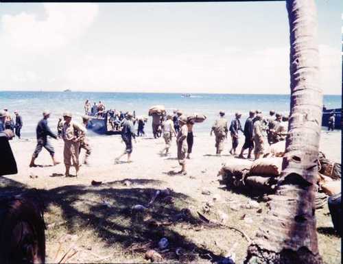 Unloading on Guadalcanal