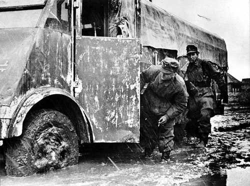 Truck stuck in mud