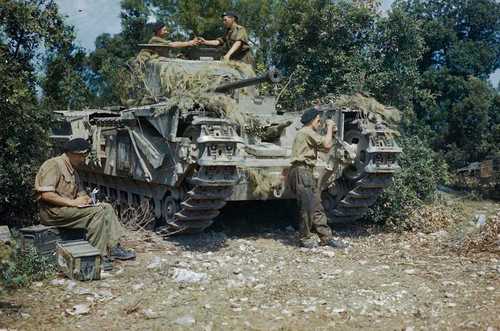 Churchill tank in Italy