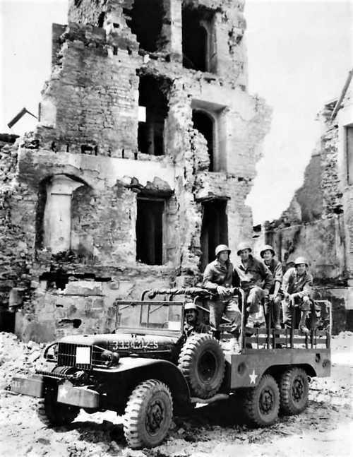 Amid ruins of a town