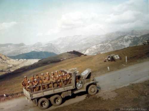 Along a high mountain road