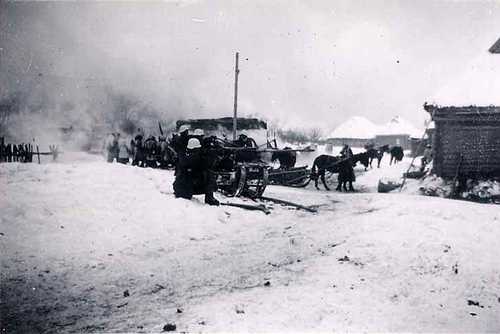 Troops in action