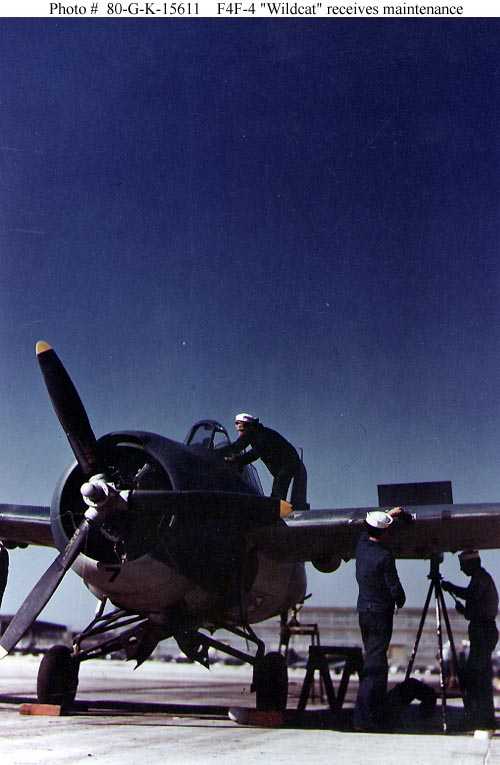F4F - 4 &quot;Wildcat&quot; receives maintenance