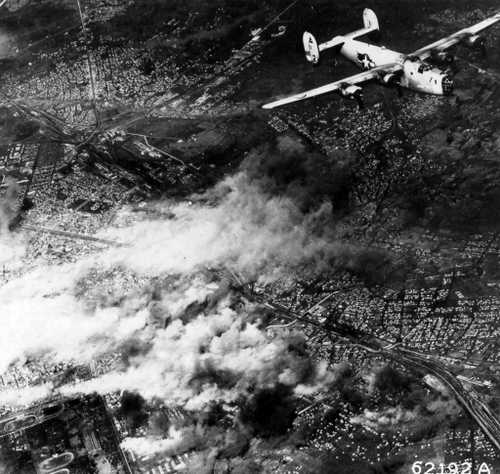 Consolidated B-24 Liberator above Sofia, Bulgaria