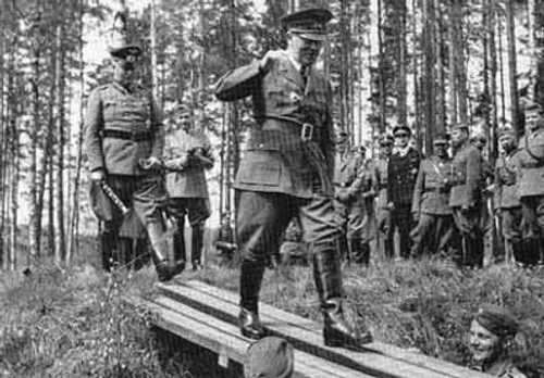 Hitler at his surprise visit to  Finland