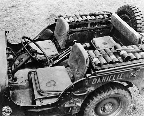 Loaded ammunition jeep