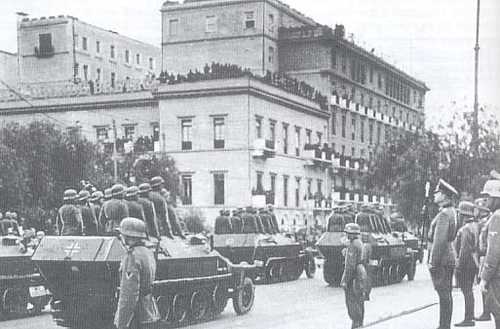 German victory parade, Athens.