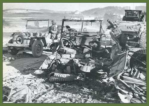 Destroyed jeep