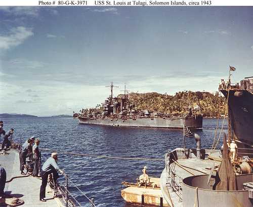 USS St. Louis at Tulagi, Solomons Islands